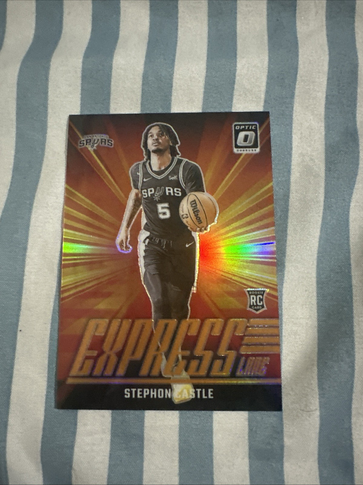2024-2025 Donruss Optic Stephon Castle Express Lane Orange /39 SP