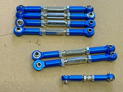 Aluminum Steering & Suspension Link Set for Traxxas Rustler 2WD VXL XL5 Blue 