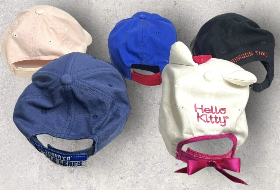 Sombreros de béisbol juveniles lote mixto de 5 niñas niños Hello Kitty MLB Oshkosh Foto 3 de 4