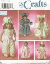 8209 Simplicity Sewing Pattern 18" Doll Clothes Gown Dress Camisole Petticoat