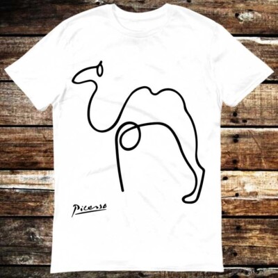 T-Shirt Picasso Dali Van Gogh Camel One Line Zeichnung Kunst 6014
