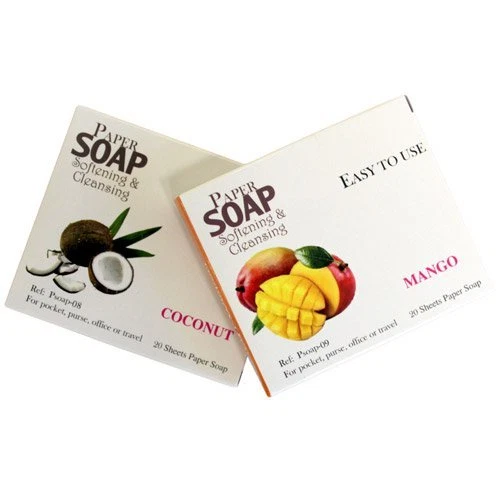 Paper Soaps In Compact - 20 Sheets For Use Anywhere - Festivals Camping Work etc