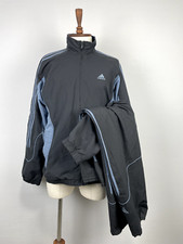 Vintage 90s Adidas Black Blue Men's Oversize Suit Size UK 42/44