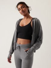 Athleta PM Petite Medium Balance Sweatshirt Grey Heather NEW 860065