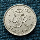 1951 George VI Sixpence — photo from another recent sale