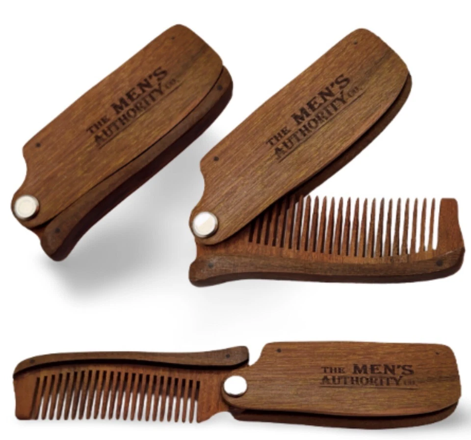 Juego de 10 Padrinos de Padrino Regalos de Boda Madera Plegable Bolsillo Peine de Pelo Peine para Barba Foto 4 de 4