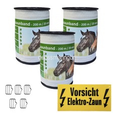 600 m Weideband 20 mm 4 Niro +5 Verbinder +1 Warnschild