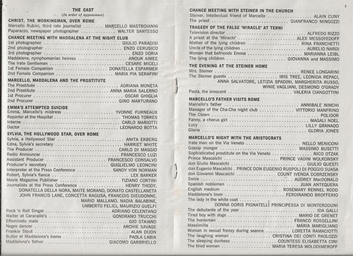 LA DOLCE VITA DIRECTED BY FEDERICO FELLINI/ 1960 PROGRAM FOR NYC PREMIER/RARE! - Picture 3 of 5