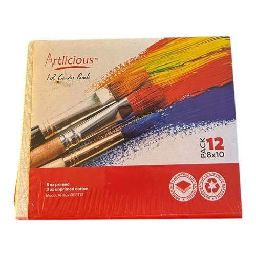 Canvas White Panels 12 PACK 8"X10 Artliciuos New