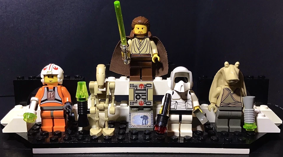 Lote de minifiguras Star Wars X5 con soporte + accesorios - LEGO retirado vintage años 90’s Foto 2 de 4