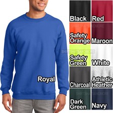 Mens Tall Fleece Crewneck Soft Warm 9oz Sweatshirt LT XLT 2XLT 3XLT 4XLT NEW 