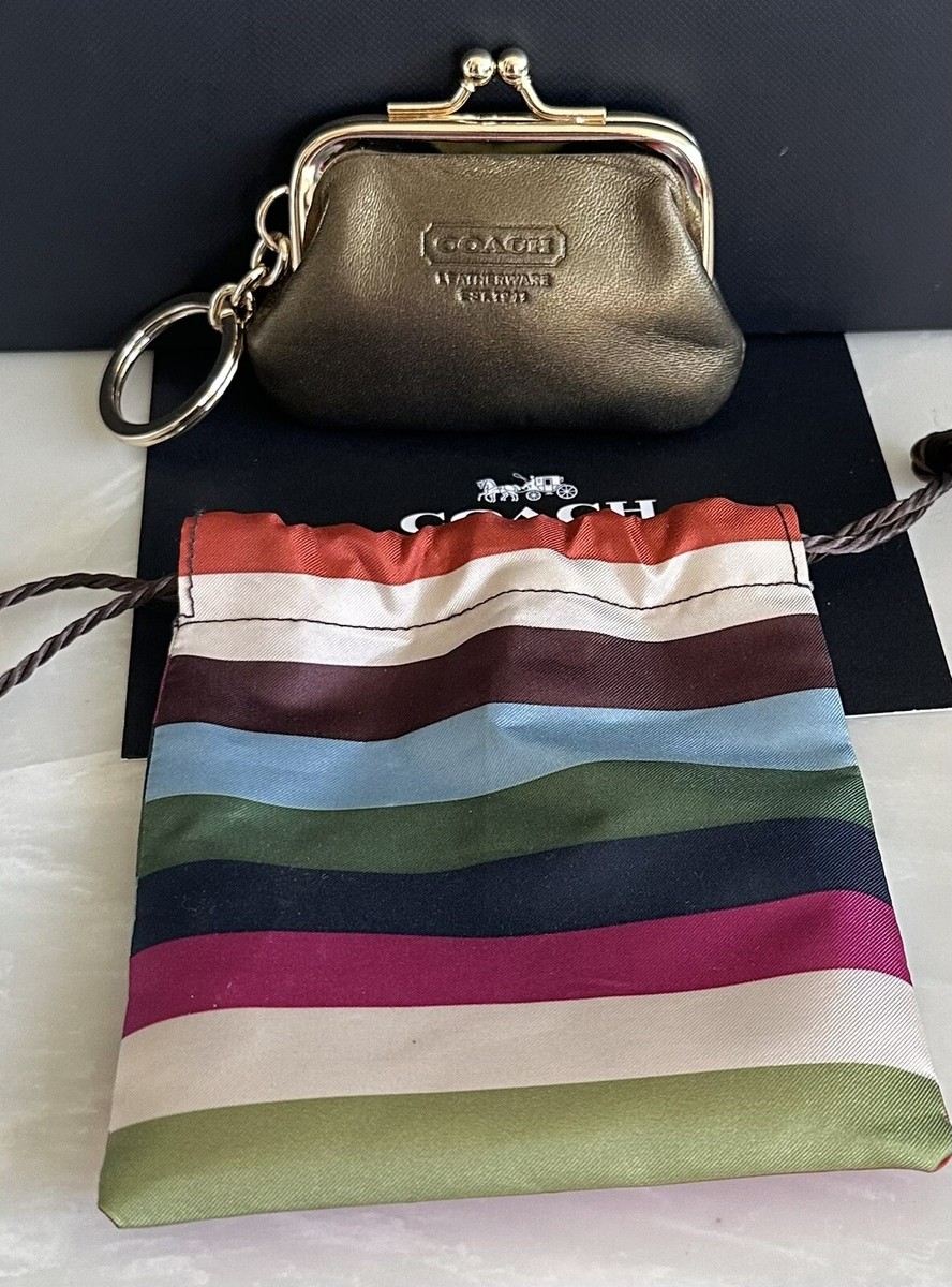 2004/vintage Coach Optic Signature Lurex Black Kisslock