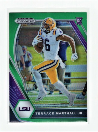 2021 Panini Prizm Draft Picks Football Green Terrace Marshall Jr. #157 PSA 9