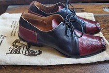 Cydwoq Hand Made Vintage USA Black Red Women's Shoes Size 36