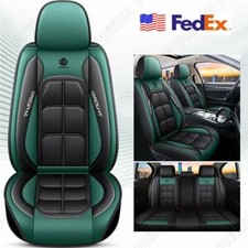 Wear Resistant Leather Car Seat Covers Car-styling Full Surrounded Blackgreen Wear Resistant Leather Car Seat Covers Car-styling Full Surrounded Blackgreen