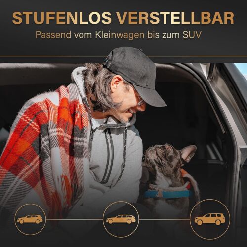HELDENWERK Universal Kofferraum Trenngitter für Hunde - Auto Hundegitter zum - Bild 7 von 8