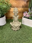 STONE GARDEN INDIAN GODDESS BUDDHA BUDDAH STATUE ORNAMENT