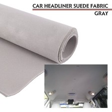 Suede Gray Headliner Fabric Foam Backed Replace For Honda Acura Audi Bmw 84x60