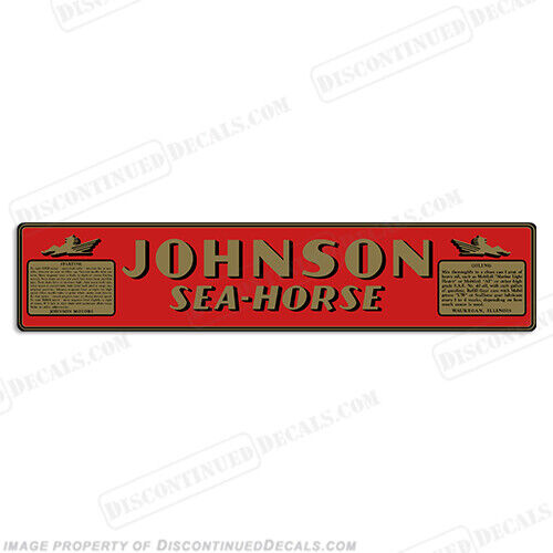 Fits Johnson Seahorse 1939 2.5hp HS-39 2.5 Decals Gold - Bild 1 von 1