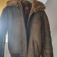 Herren  Flieger Jacke  Echt Lammfell EchteLed...