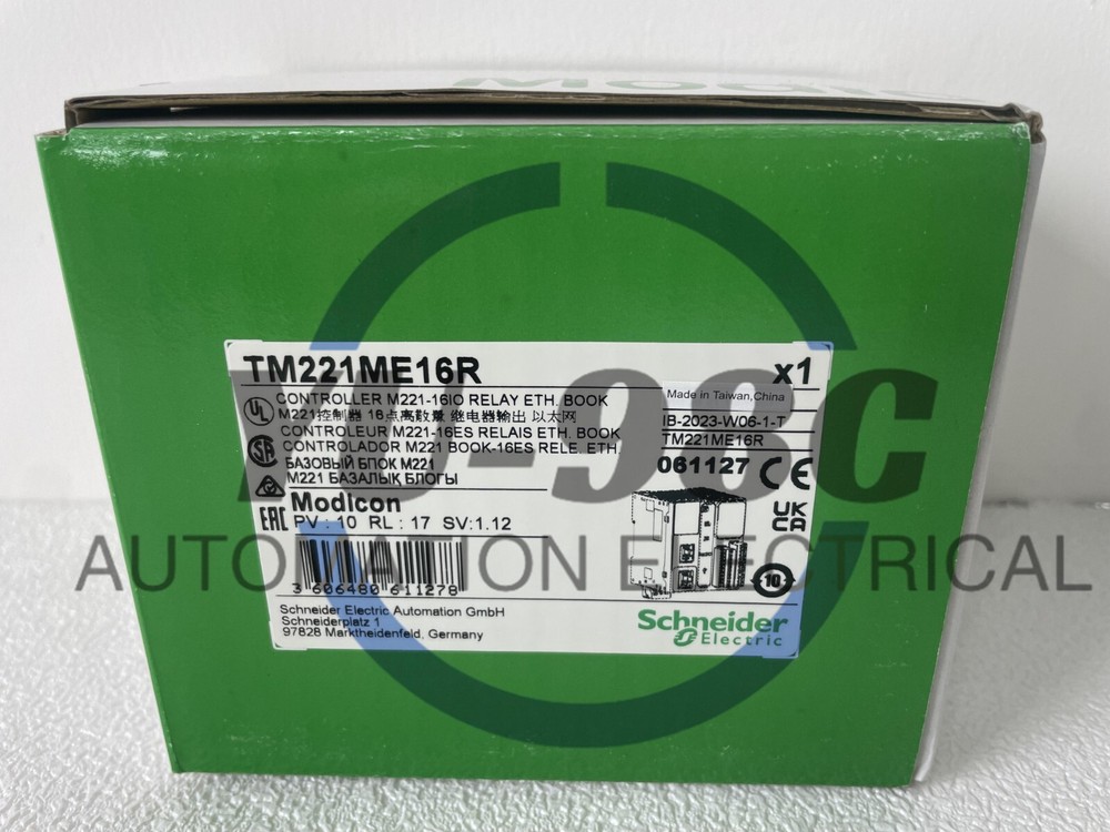Brand New Schneider Electric TM221ME16R Modicon M221 Controller, 16 I/O Brand New Schneider Electric TM221ME16R Modicon M221 Controller, 16 I/O