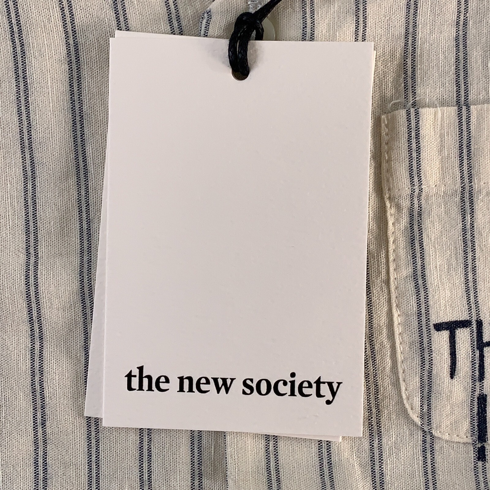 The New Society Toddler Size 3 Classic Stripe Button Up Short Sleeve Shirt NWT image 5
