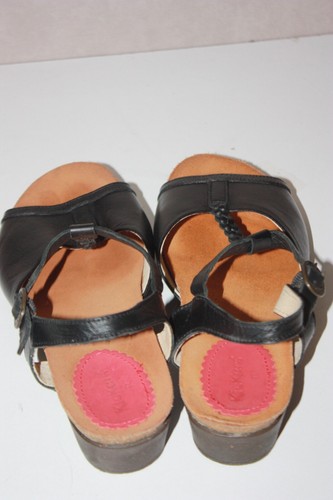 KICKERS Sandales cuir noir petits talons taille 37 TBE - Imagen 6 de 7