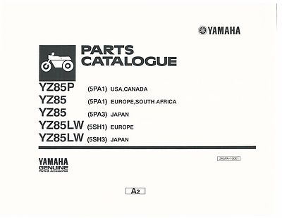 #ad Yamaha Parts Manual Book 2002 YZ85 YZ85P $19.50