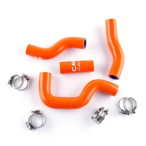 Orange Fit KTM 450 SXF 450SXF 2013-2015 Silicone Radiator Coolant Hose + clamps - Picture 1 of 6