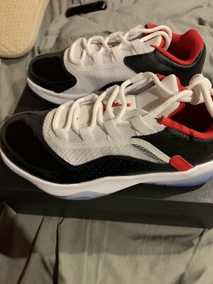 Air Jordan 11 CMFT Low Shoes ''Bred'' White Black Red Size 6Y/7.5 Women