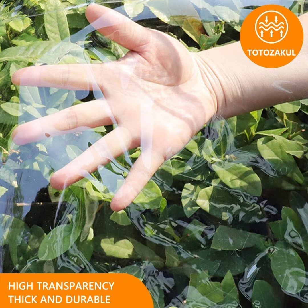 Waterproof Clear Tarp with Grommets Heavy Duty PVC Vinyl Patio