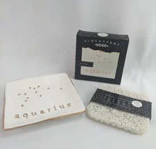 Finchberry Aquarius Soap, Soap Dish, And Soap Saver NEW Lily And Ginger