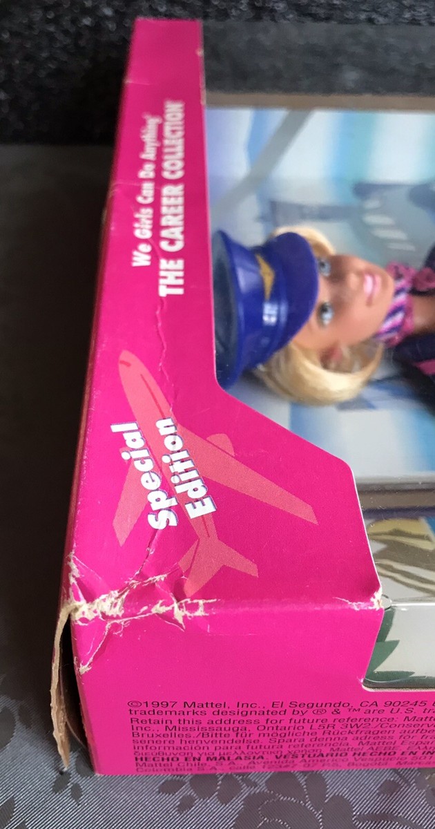 1997 We Girls Can Do Anything Special Edition Pilot Barbie(バービー) From the Career Collection ド Pilot Barbie African American We Girls Can Do Anything Career