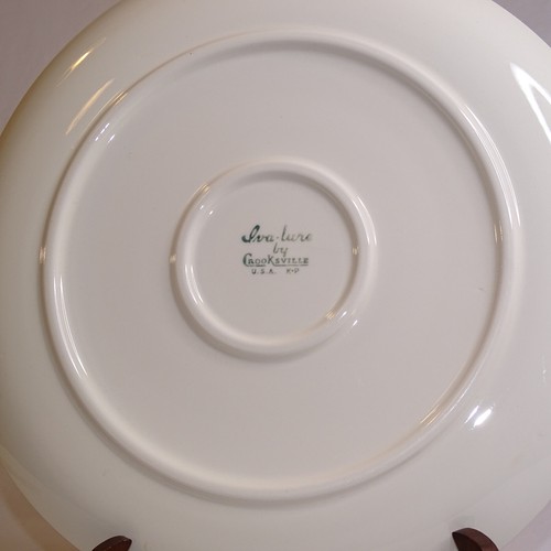 Vintage Crooksville Iva Lure Bittersweet Serving Large Plate Round And Ceramic - Picture 7 of 12