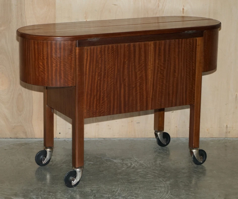 IMPRESIONANTE APARADOR DE BEBIDAS VINTAGE CIRCA 1930 POP UP MESA DE BAR CON RUEDAS Foto 2 de 4