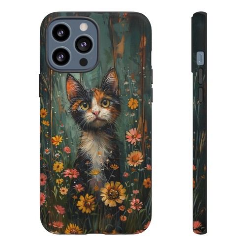 Calico Cat Pastel Floral Phone Case for iPhone, Samsung Galaxy, Pixel - 第 60/191 張圖片