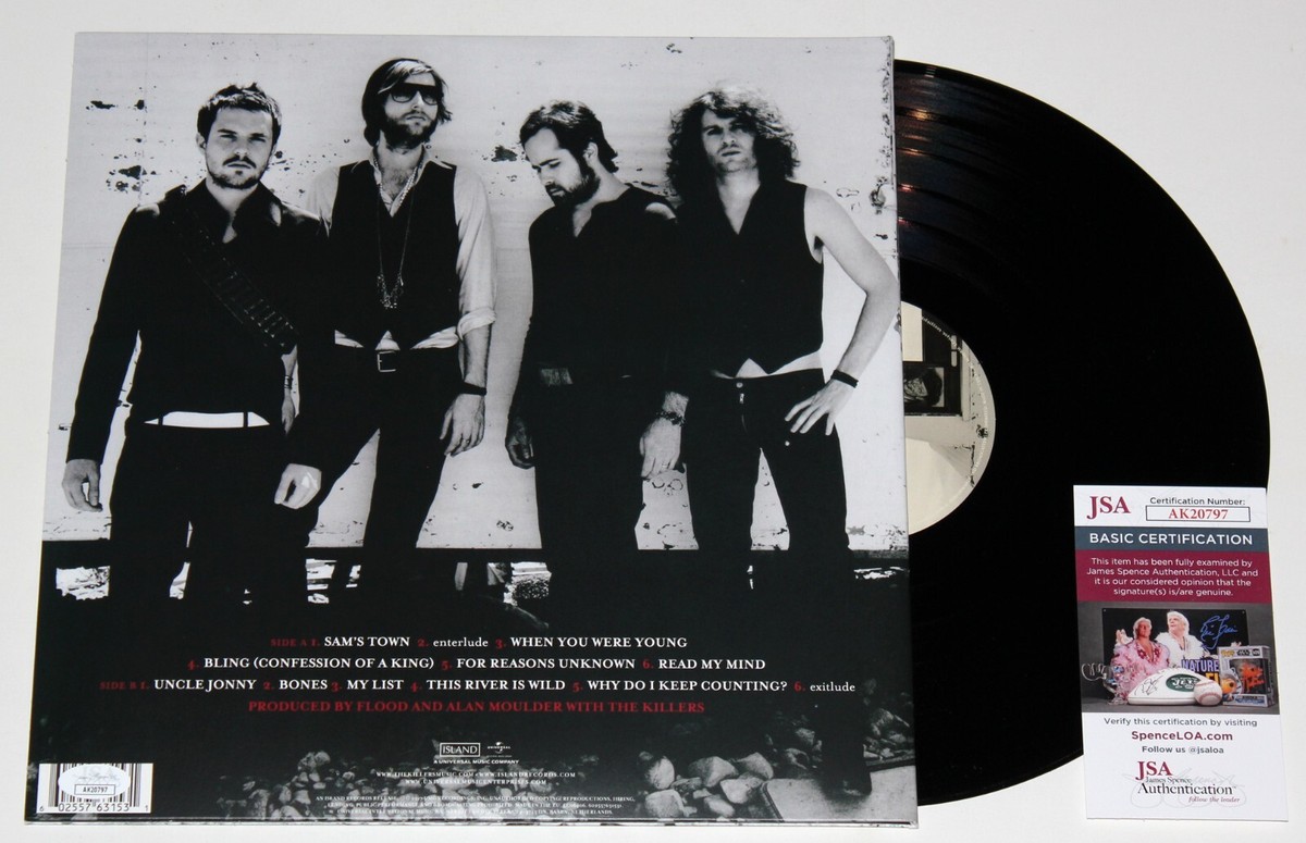 BRANDON FLOWERS SIGNED THE KILLERS SAM'S TOWN LP VINYL RECORD