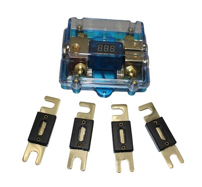 A4A 80A ANL Dual Digital Platinum ANL Dist Block 0-4 GA Fuse Holder Car Audio