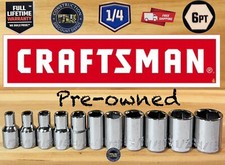 Euc Craftsman 11 Pc 14 Dr. 6 Pt. Sae Socket Set 532-916