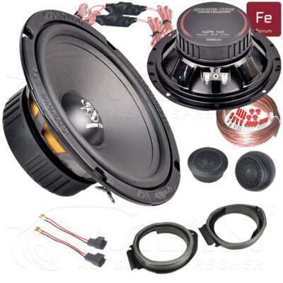 GROUND ZERO LAUTSPRECHER für OPEL KARL 2015-2019 Front Tür 2-Wege 150W 165 #B6BU