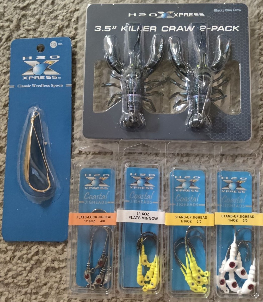 Academy H20 XPRESS Jighead - Weedless Spoon - Craw Combo set 1/2oz 1/4oz 1/16oz | eBay Academy H20 XPRESS Jighead - Weedless Spoon - Craw Combo set 1/2oz 1/4oz 1/16oz | eBay