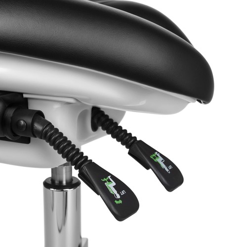 Silla de montar con microscopio dinámico dental de cuero PU controlado por pie ajustable - Imagen 16 de 18