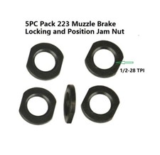 5PC All Steel 1/2-28 TPI Jam Nut For Muzzle and Brake Accessories