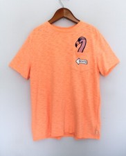 GAP KIDS Slub-Knit Pocket Graphic T-shirt Flamingo Beach Neon Boy's XL 12
