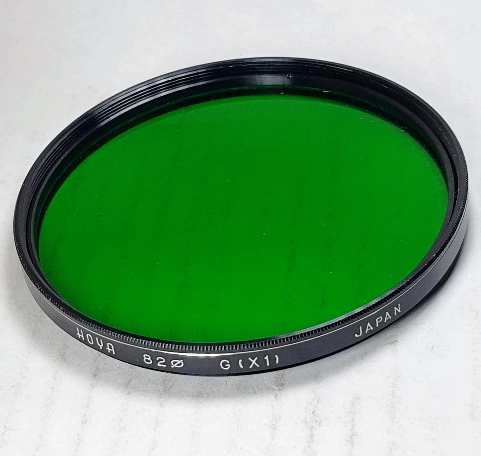 Hoya 82mm Green  X1 X-1 Glass Lens Filter Japan 82 mm G (X1) E-82 Black & White - Image 4 of 4
