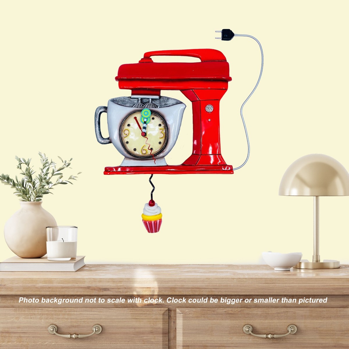 Allen Designs 掛け時計　ビンテージミキサー Allen Designs Studio Wall Clock: Vintage Red Mixer | eBay