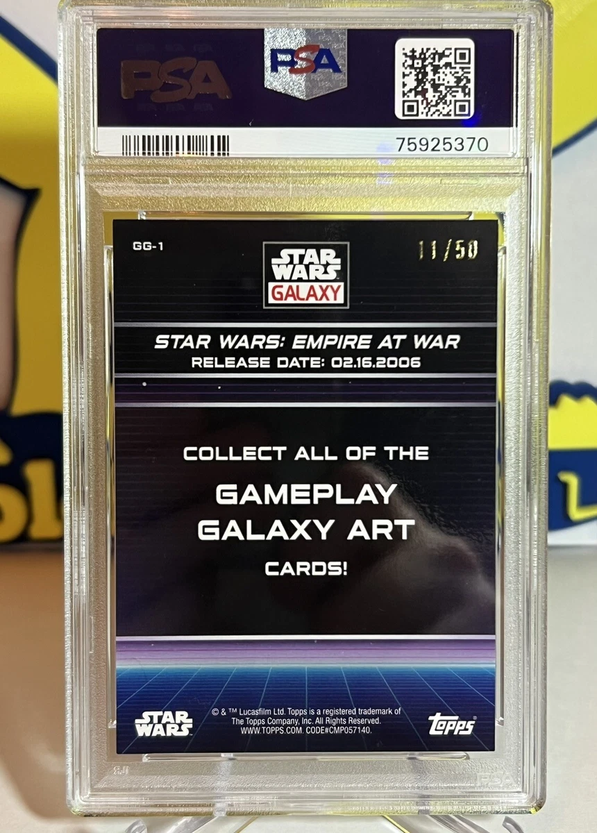 PSA 9 2022 Star Wars Galaxy GG1 Empire At War Gameplay Galaxy Art Purple /50