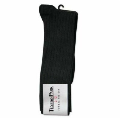 black dress socks for tuxedo Black Silk Tuxedo Over The Calf Socks