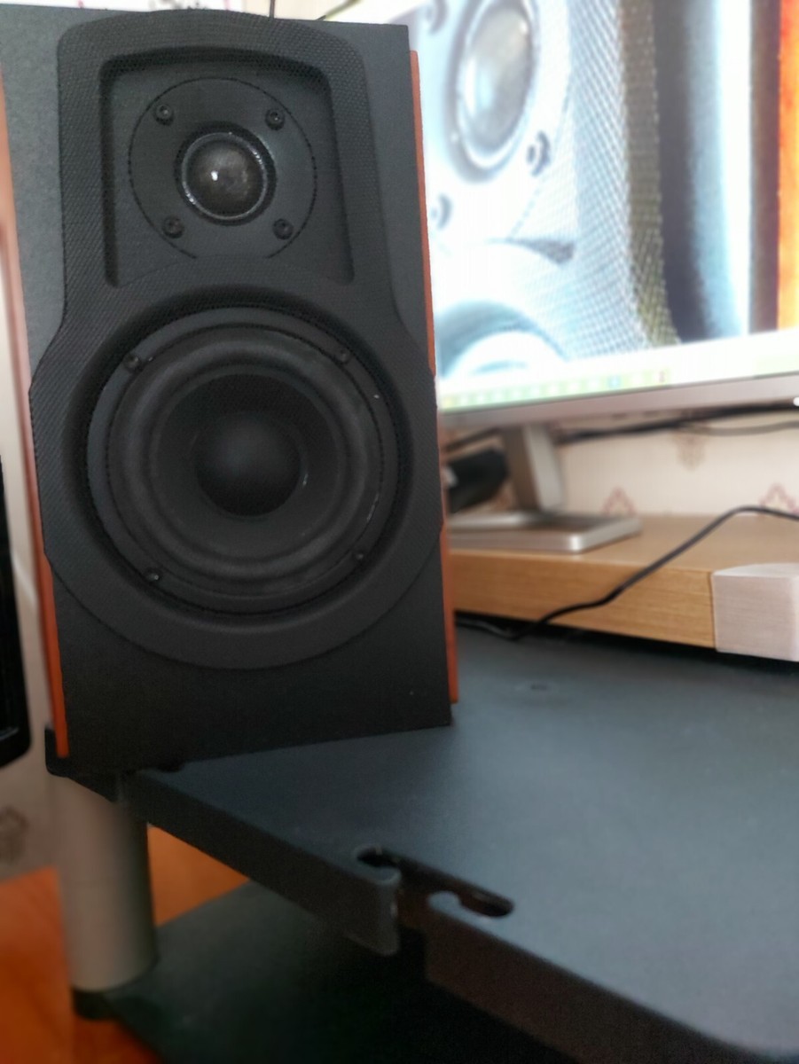 Amazon Basics Bookshelf Speakers With Passive Active Set of  Speakers