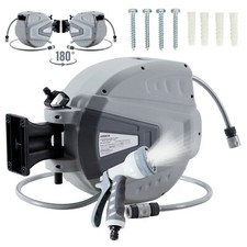 AREBOS avvolgitubo da giardino tubo da giardino tubo dell'acqua tubo grigio